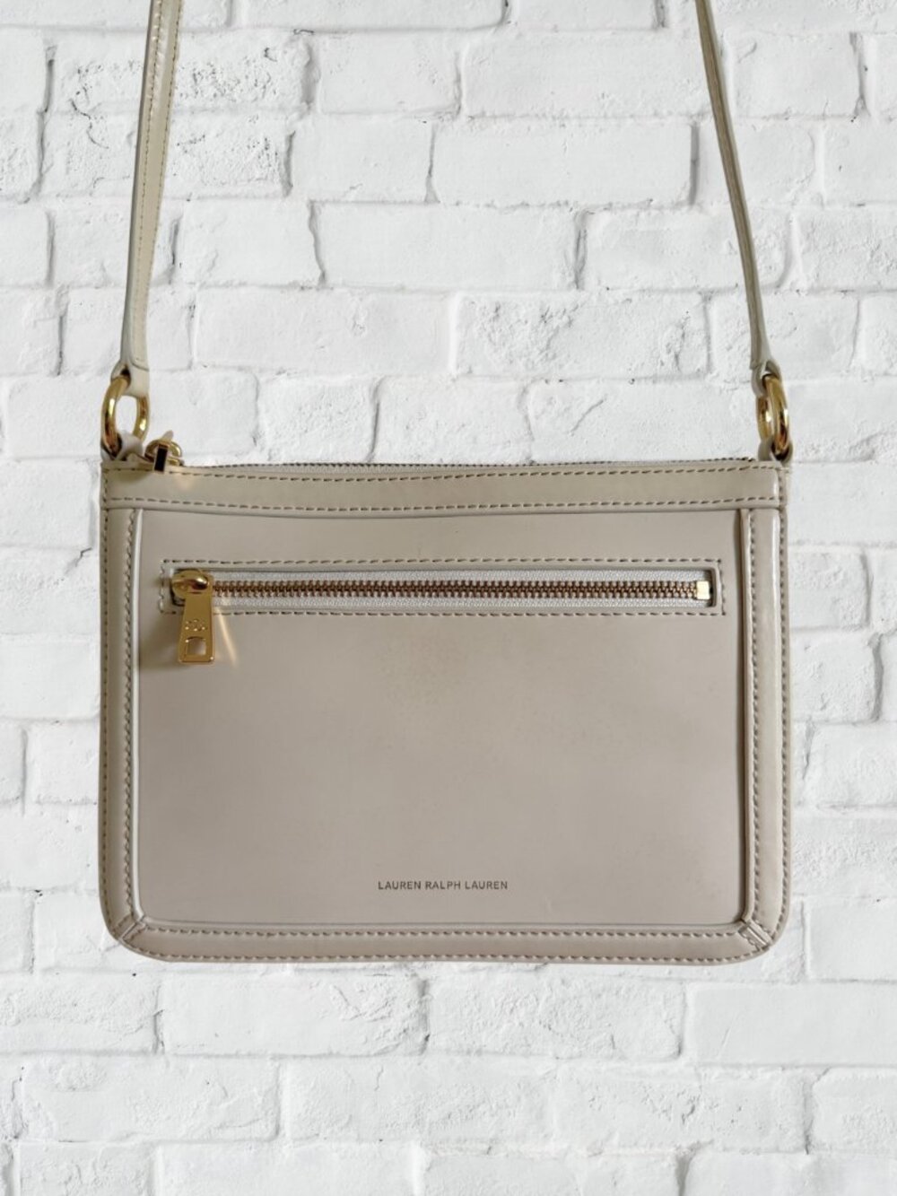 Lauren Ralph Lauren RL Cream Crossbody Leather Bag - Never Used